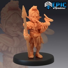 goblin warrior spear forest encounter classic monster toys & games medieval rpg warhammer hunter pipe enemy tabletop frog dungeon dnd pathfinder npc fantsy 3d print model - Mito3D