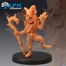 goblin shaman forest encounter classic monster toys & games medieval rpg warhammer staff enemy tabletop dungeon dnd pathfinder druid npc fantsy 3d print model - Mito3D