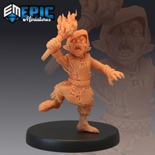 goblin arsonist forest encounter classic monster toys & games fantasy medieval rpg warhammer sla torch enemy tabletop dungeon dnd pathfinder npc 3d print model - Mito3D