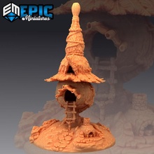 cin köy ağaç ev orman canavar kulübe oynanabilir iç oyuncaklar oyunlar bina fantezi Ortaçağa ait rpg arazi Warhammer düşman masaüstü zindan 3d print model - Mito3D
