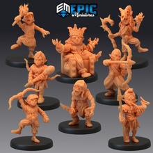 goblin set forest encounter classic monster collection toys & games fantasy medieval rpg warhammer wild enemy tabletop clan dungeon dnd pathfinder npc tribe 3d print model - Mito3D