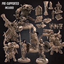 january 2021 release - minotaurs toys & games demon beast boss chief torch mage spartan gladiator minotaur dungeon paladin patreon scenery cleric druid sorcerer shaman monthly 3d print model - Mito3D