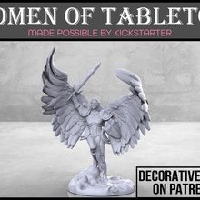 angelic paladin toys & games dragons dungeons fantasy female game gaming mini play rpg woman women miniature angel role girls dnd tabeltop 3d print model - Mito3D