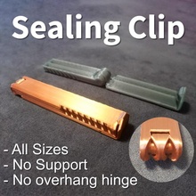 bag clip sealing clips - easy print overhang & support fridge hinge joint kitchen tool pla kitchenware utensils hinged hinges bagclip 3d print model - Mito3D