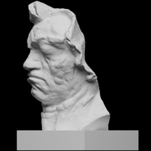 Beethoven Varredura cabeça escultura 3dprintable 3d print model - Mito3D