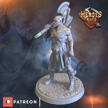 Golia barbaro combattente guerriero Dio guerra dnd 3d print model - Mito3D