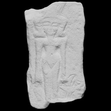 limestone slab nude female figure scan egyptian 3dprintable stelae 3d print model - Mito3D