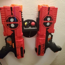 nerf rivale kronos dual parete montare pistola 3d print model - Mito3D