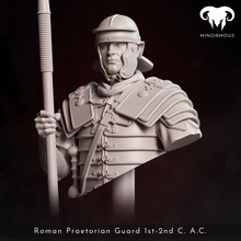 buste romain prétorien garde 1st 2nd ac devoir afficher figure historique échelle Scorpion soldat lance guerrier peinture socle 10th spqr 3d print model - Mito3D