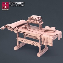 tissu vendeur table boutique décoration fantaisie meubles soutenir rpg éclaireur 3d print model - Mito3D