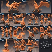 monster rampage set classic encounters collection store boss epic fantasy forest medieval rpg warhammer enemy tabletop dungeon mountain dnd pathfinder npc 3d print model - Mito3D