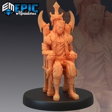 corrupt king throne evil royal leader ruthless tyrant fantasy human medieval rpg warhammer enemy sitting tabletop dungeon dnd pathfinder npc 3d print model - Mito3D