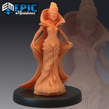 vicious queen evil royal leader ruthless tyrant fantasy female human medieval rpg warhammer woman enemy tabletop dungeon dnd pathfinder npc 3d print model - Mito3D