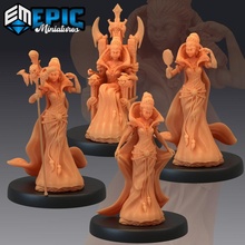 vicious queen set evil royal leader ruthless tyrant collection fantasy female medieval rpg woman enemy tabletop throne dungeon dnd pathfinder npc 3d print model - Mito3D