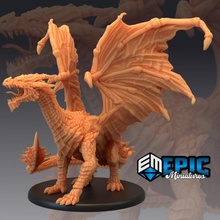 Sarı Ejderha korkutucu çöl karşılaşma nadir kromatik Drake patron klasik fantezi Ortaçağa ait canavar rpg Warhammer düşman masaüstü zindan dnd yol bulucu 3d print model - Mito3D