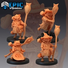 catfolk white cat sorcerer set feline wizard magician collection store fantasy medieval monster rpg magic staff enemy tabletop dungeon dnd pathfinder npc tabaxi 3d print model - Mito3D