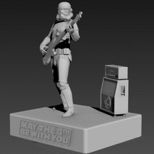 4th bass guitar starwars stormtrooper 3d print model - Mito3D