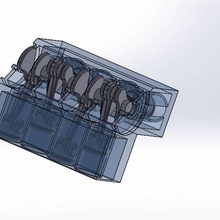 v8 motor scale spare parts 3d print model - Mito3D