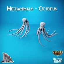 mechanimals - octopus store animal cute dragons dungeons golem machine mechanical robot robotic rpg technology tech wizard magic companion steampunk guardian mage flying mech robo roleplaying magical tentacle squid tentacles octo spell 3d print model - Mito3D