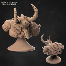 fiendish flesh golem bust dragons dungeons fiend gate descent busto busts avernus baldur's 3d print model - Mito3D