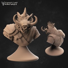 wereboar chief bust dragons dungeons gate descent busto busts avernus baldur's raggadragga 3d print model - Mito3D