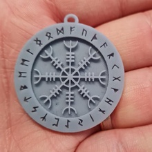 gishj lmur amuleto viking Futhark Helmofawe 3d print model - Mito3D