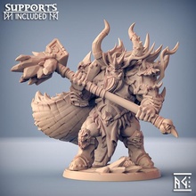 grothak doomfist - frostmetal clan hero store dragons dungeons fantasy mini rpg character miniature tabletop orcs supports ogre wargame warlord dnd ttrpg artisan guild presupported supported 3d print model - Mito3D