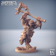 frostmetal clan orc - modular store characters dragons dungeons fantasy mini rpg miniature tabletop orcs supports ogre dnd ttrpg artisan guild presupported supported 3d print model - Mito3D