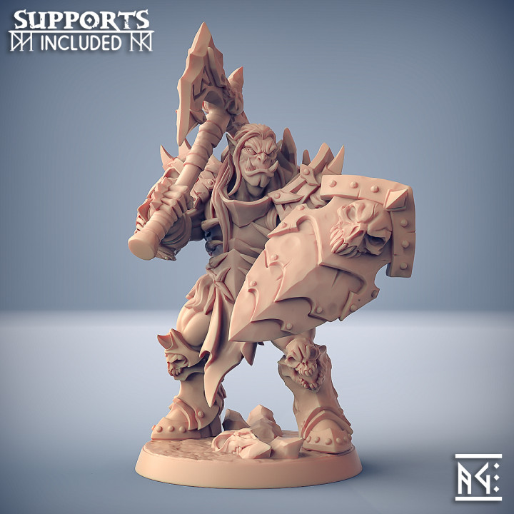 métal givré clan orc modulaire boutique dragons donjons fantaisie mini rpg miniature table orcs soutiens ogre jeu guerre dnd ttrpg unités artisan guilde présupporté prise charge 3D print model - Mito3D