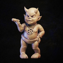 diavolo bambino negozio demone miniatura Satana male tavolo ragazzo imp 3d print model - Mito3D