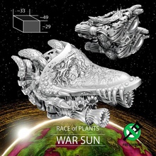 war sun plants race store miniatures sci-fi space spaceship 3dprint boardgames tabletop spacecraft board games stellar ti4 arborek 3d print model - Mito3D
