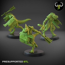 stellar warrior set store fantasy lizard reptile miniature wargame lizardmen 3d print model - Mito3D