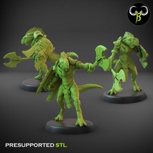 stellar warrior set store fantasy lizard reptile miniature wargame lizardmen 3d print model - Mito3D