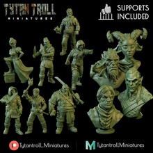 january patreon release professionally pre-supported store fantasy miniatures creatures dnd busts bandits presupported thugs 3d print model - Mito3D