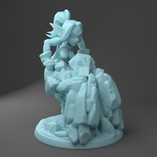 dice goblin female d&d rogue pinup dnd 3d print model - Mito3D