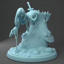 monstrous lady slime cube monster d&d dnd npc gelatinouscube gelatinous monstergirl slimegirl 3d print model - Mito3D