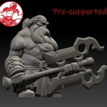 rogii axesmith store 3d stl dragons dungeons fantasy mini rpg warhammer miniature dwarf tabletop d&d dwarfs pre-supported 3d print model - Mito3D