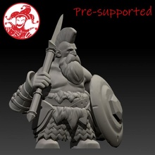 stumper infanry bokkwarger store 3d stl dragons dungeons fantasy mini rpg warhammer miniature dwarf tabletop d&d 32mm lore pre-supported 3d print model - Mito3D