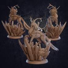 Kirin pré suportado patrão criatura Dragão dragões masmorras épico fantasia mini monstro rpg unicórnio miniatura imenso caçadores asiática dnd chifres apresentar quilin ki rin 3d print model - Mito3D