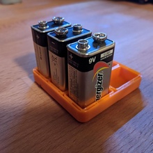 9v battery tray 3d print model - Mito3D