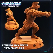 cyberpunk mma fighter totoy daks mola arts martial 3d print model - Mito3D