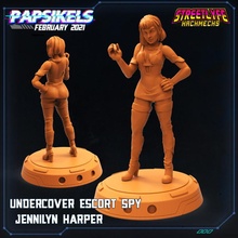 undercover escort spy jennilyn harper cyberpunk npc 3d print model - Mito3D