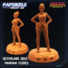 Außenland Solo Pam pam Flores Cyberpunk npc Zuschauer Panam 3d print model - Mito3D