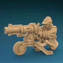 anão luz artilharia fantasia atirador tampo mesa jogo guerra Medfan 3d print model - Mito3D