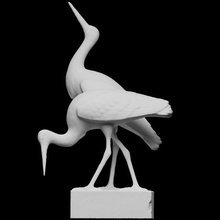 stork couple scan sculpture vienna 3dprintable austria cc0 3d print model - Mito3D