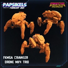 fkmsa crawler drone mk4 set droid spider cyberpunk bot 3d print model - Mito3D
