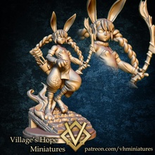 mezza bestia coniglio arciere anime fantasia miniature miniatura rpg dnd ttrpg trpg stile vita 3d print model - Mito3D