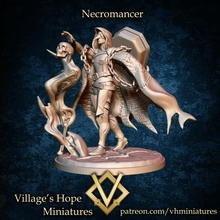 necromancer fantasy miniatures rpg undead miniature dnd ttrpg trpg 3d print model - Mito3D