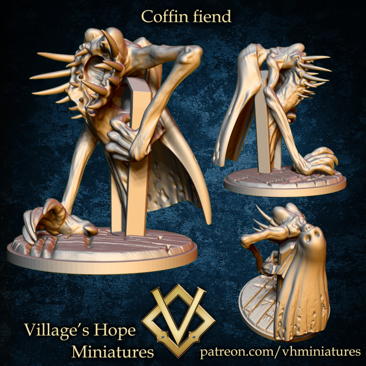 corpse fiend undead fantasy ghost horror miniatures miniature minis dnd ttrpg trpg 3D print model - Mito3D