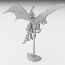elf hero dragon miniature 28mm modular warhammer dnd fantasy kingsofwar aos kow fantasyminiature mantic highelf opr 3d print model - Mito3D
